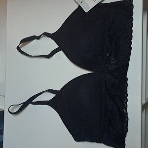 Black Lace Wire-Free Bra / Bralette NWT